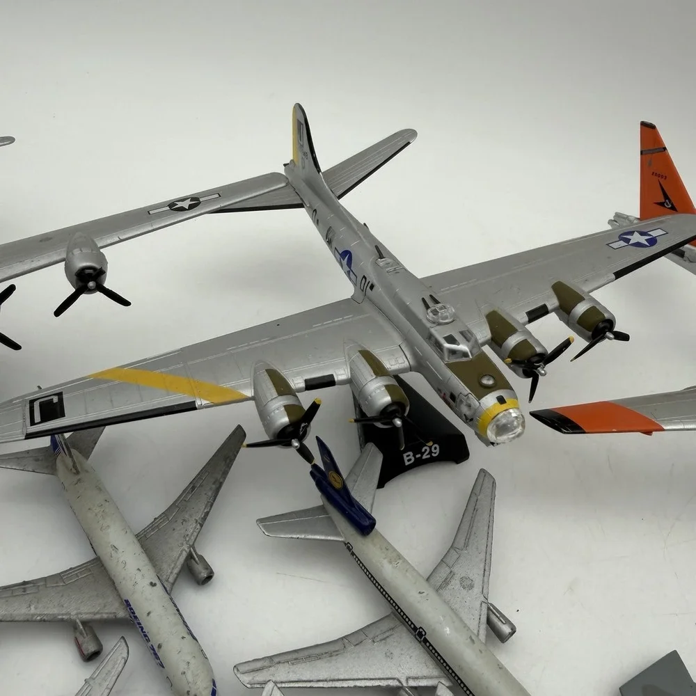 Lot Of 10 Scale Model Diecast Metal Airplanes